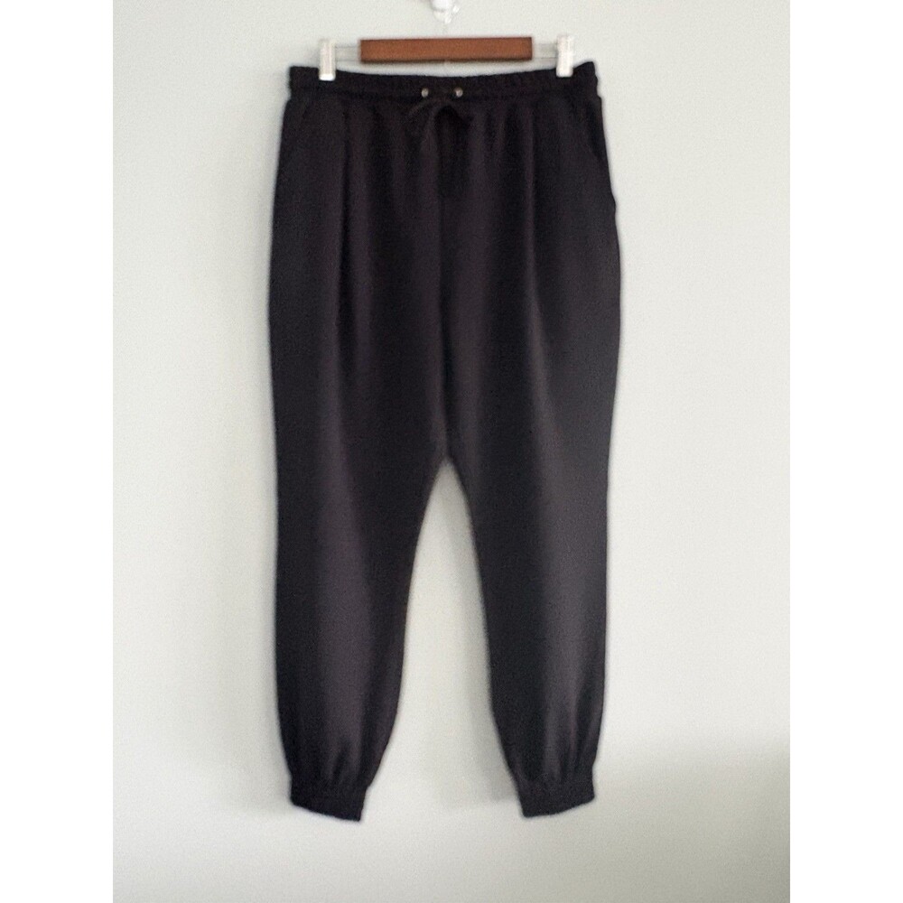 Streetwear Society Pants Womens Size XL Black Joggers Elastic Waist Pockets